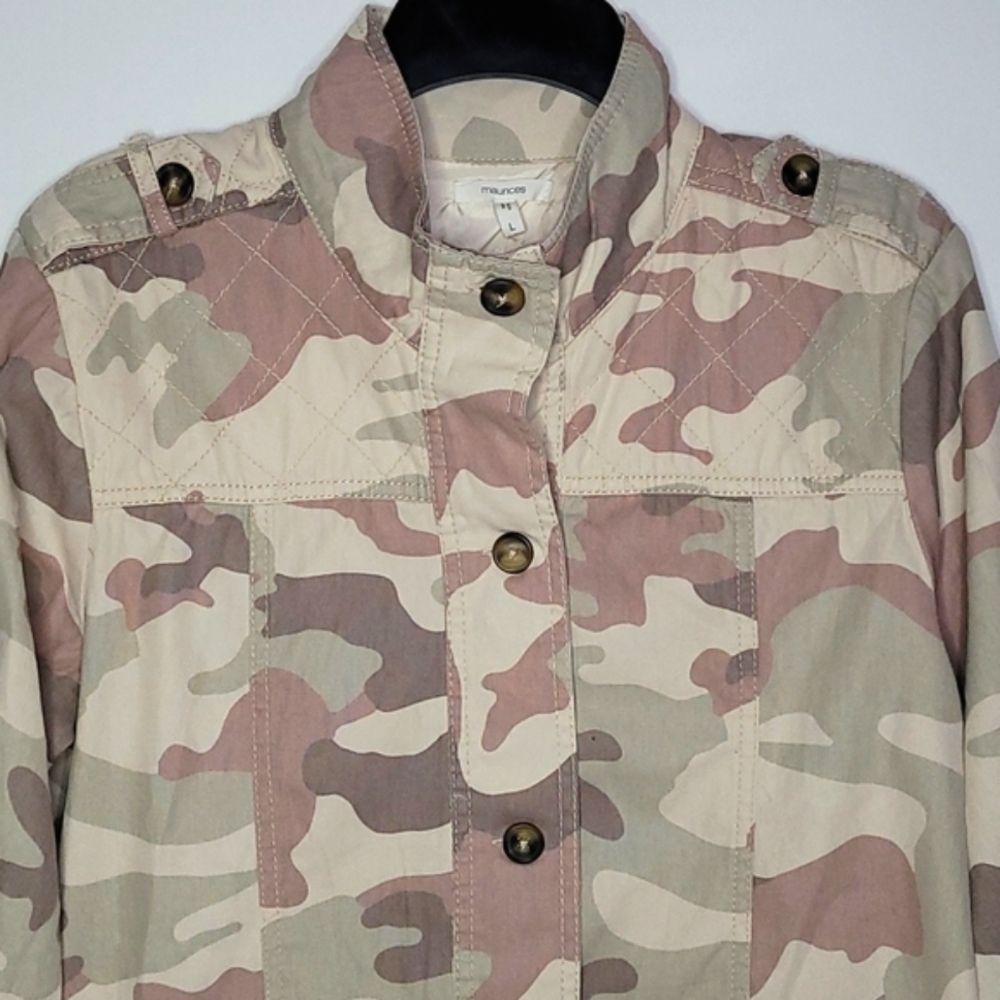 💰NWT! MAURICES ▪︎ WOMEN'S CAMOUFLAGE JEAN JACKET ▪︎ SIZE L